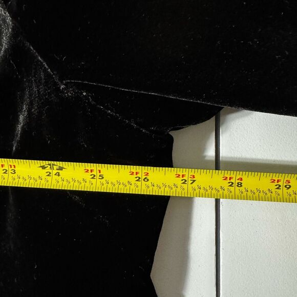 Lane Bryant Black Velvet 3/4 sleeve Portrait shawl collar Jacket Sz 28 - Picture 7 of 11